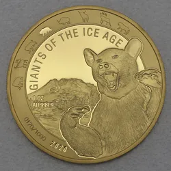 Goldmünze 1oz Höhlenbär 2020 Giants of Ice Age (Ghana)
