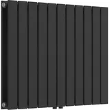 neu.haus Designheizkörper Nore 600 x 800 mm 1097 W schwarz Mittelventil