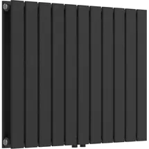 neu.haus Designheizkörper Nore 600 x 800 mm 1097 W schwarz Mittelventil