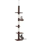 PawHut Kratzbaum Deckenhoch 40 x 34 x 230-260 cm braun