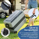 Kompressor Kühlbox, 44,4 Liter Kompressor Gefrierbox Mit Led-licht & Rollen, Max/eco Modus, Bis -20°C, Kühlbox Auto Dc 12/24v, Kühltasche Elektrisch Ac 100-240v, Mobil Kühlschrank Für Camping