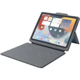 b2bworkplace Smart Connector Tastatur-Hülle für iPad 10,9" (10. Generation) / iPad 11" (2025) Grau