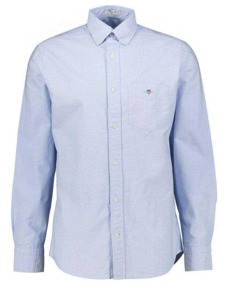 Gant Langarmhemd Herren Hemd REG OXFORD SHIRT Regular Fit Langarm (1-tlg) blau XL