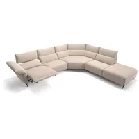 Sofanella 2-Sitzer Stoff CUNEO, Relaxsofa, Designsofa, Designer Couch, Italienisches Sofa, 2er Sofa beige