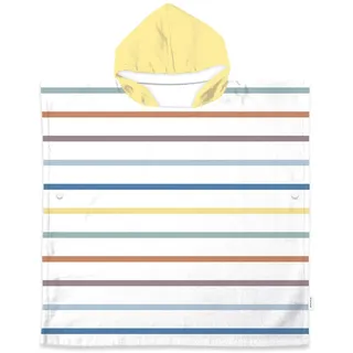 Herding Tom Tailor Junior Poncho, 60x120cm, 100% Baumwolle/Frottier, COLORED STRIPES Bunt (Multi Color)