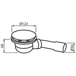 Ablaufgarnitur Siphon Dusche matt schwarz