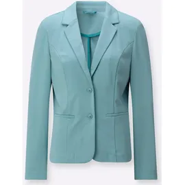 Inspirationen Jerseyblazer INSPIRATIONEN "Jersey-Blazer", Damen, Gr. 36, ozean, 58% Viskose, 36% Polyamid, 6% Elasthan, Blazer