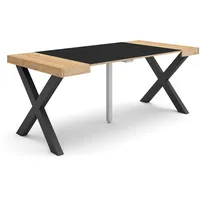 SKRAUT HOME ausziehbarer, Konsolentisch, 180x90x73cm, Für 8 Gäste, Massivholz