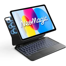 Inateck Magnetische Tastatur Hülle für iPad A16 11/10 Gen Schwarz