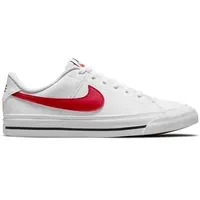 NIKE Kinder Freizeitschuhe COURT LEGACY (GS), Größe 39 in Weiß WHITE/UNIVERSITY RED-BLACK