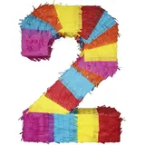 Party Factory Pinata Pinata Zahl 0-9 Geburtstagspinata zum selbst Befüllen, geräumig, stabil