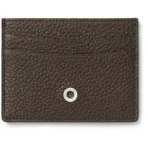 Graf von Faber-Castell 118762 - Kreditkartenetui Cashmere, Dunkelbraun, mit Kartenfächern und Innenfach