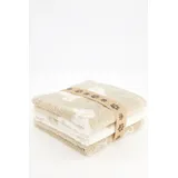 CAWÖ Seiftücher We love Dogs Mix 6249 Natur-Beige - Seiflappen (3er Pack), Weiß|Braun, 30 x 30 cm