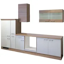 Quartier Küchenzeile 300 cm weiß Eiche Sonoma