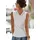 LASCANA Strandtop LASCANA, Damen, Gr. 40/42, beige (creme), Jersey, Obermaterial: 100% Viskose. Spitze: 100% Baumwolle, unifarben, figurumspielend hüftlang, V-Ausschnitt, Tops Strandtop, mit Spitzenborte am Halsausschnitt, modisches Damentop, Topseller