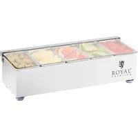 Royal Catering Zutatenbehälter Edelstahl 5 x 0,4 L mit