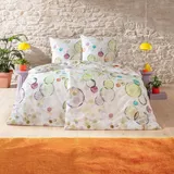 Estella Mako-Satin Bettwäsche Jasmine multicolor 155x220 cm + 80x80 cm - bunt