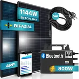 Black Frame BIFACIAL 1144/800W Solaranlage mit 800W TSUN Micro Wechselrichter 2 x 440 W