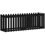 vidaXL Hochbeet Latten-Design 200 x 50 x 70 cm Schwarz
