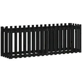 vidaXL Hochbeet Latten-Design 200 x 50 x 70 cm Schwarz