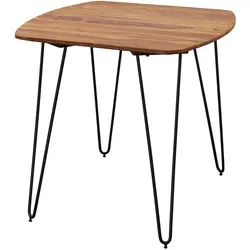 Massivholz Esszimmertisch, Modernes Design, abgerundete Ecken, Sheesham. 80x80x76 cm | Kadima Design