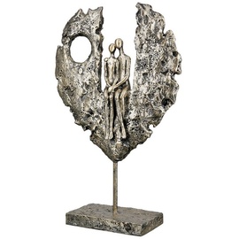 GILDE Dekofigur »Skulptur Paar im Herz«, 52459251-0 goldfarben B/H/T: 21 cm x 34 cm x 8 cm,