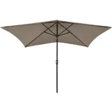 vidaXL Sonnenschirm mit LEDs 200 x 300 cm Taupe