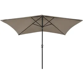 vidaXL Sonnenschirm mit LEDs 200 x 300 cm Taupe