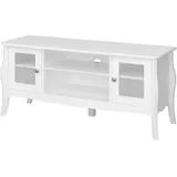 VCM Baroque TV-Lowboard 120 x 53 cm Weiß MDF