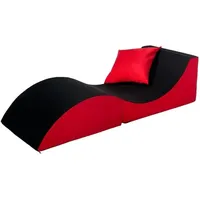 Viking Choice - Relaxsofa Klappbar Schwarz & Rot