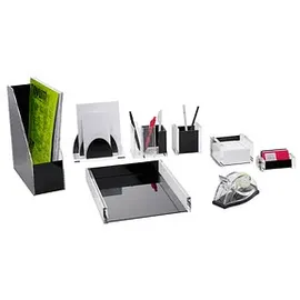 Wedo Acryl Exklusiv Stiftehalter 12,0 x 8,5 x 10,0 cm glasklar/schwarz