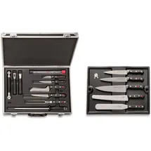Friedr. Dick Küchenmesser Set 17-tlg. Schwarz/Silber geschmiedet