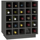 vidaXL Weinregal Grau 55,5x34x61 cm Massivholz Kiefer