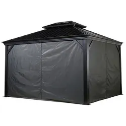 SOJAG Seitenvorhang, dunkelgrau, geeignet für: Pavillon Mykonos/Messina 10x12