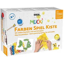 Kreul MUCKI Wir malen Stacheln, Fell und Schuppen Fingerfarben farbsortiert, 1 Set