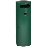 Proregal Kombiascher mit Einflügeltür Ascher innen 90 Liter, HxBxT 124,5 x 42 x 42 cm Verzinkter Stahl Grün