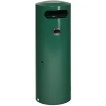 Proregal Kombiascher mit Einflügeltür Ascher innen 90 Liter, HxBxT 124,5 x 42 x 42 cm Verzinkter Stahl Grün