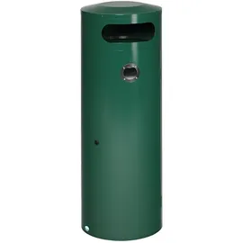 Proregal Kombiascher mit Einflügeltür Ascher innen 90 Liter, HxBxT 124,5 x 42 x 42 cm Verzinkter Stahl Grün