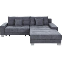 Carryhome Ecksofa Dunkelgrau, - 273x192 cm,