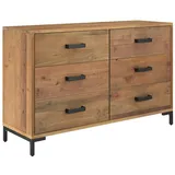 vidaXL Sideboard Braun 110x35x70 cm Massivholz Kiefer