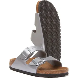 Birkenstock Arizona Birko-Flor schmal silber 42