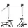 Relaxdays Fahrrad Deckenlift, 57 kg Traglast, mit Haken, universal, mit Seilbremse, Seilzug, Kajak, Fahrradlift, schwarz