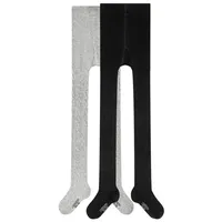 CAMANO Kinder Strumpfhose 2er Pack 122/128 black - 122-128