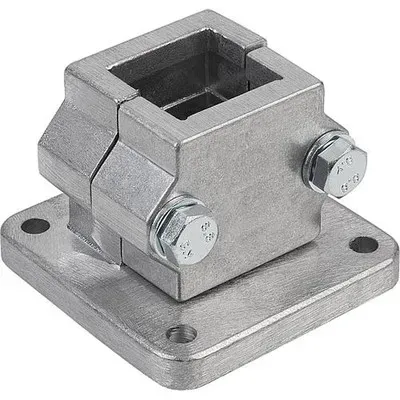 ROHRVERBINDER MIT FUß ALUMINIUM, FÜR VIERKANTROHRE, KOMP:STAHL, A=30,3