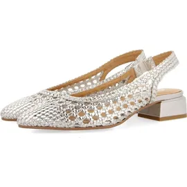Gioseppo Fikove, geflochtene Ballerinas aus Leder, Schwarz, für Damen, Silber, 39 EU