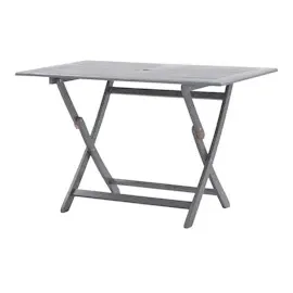 vidaXL Gartentisch 120 x 70 x 75 cm grau klappbar