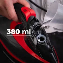 Lehmann Bügeleisen Dampfbügeleisen Keramikfuß 3000W Calc-Clean-Funktion 9in1 | hohe Dampfleistung | geringes Gewicht | Schwarz