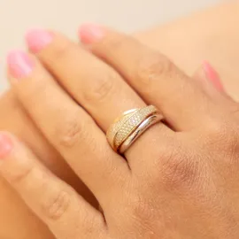 Fascination by Ellen K. 375/- Gold dreifarbig Zirkonia