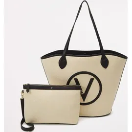 Valentino Covent Shopper Baumwolle Naturale/Nero