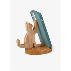 bonprix Handy Halter im Katzen-Design, beige, 11,5x7,5 cm